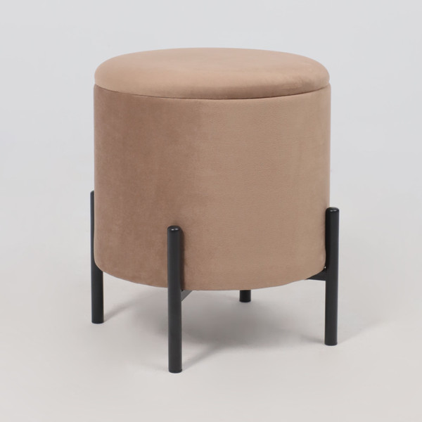 Изображение товара Пуф AksHome Boot (серо-бежевый велюр MY 180G-13/черный)