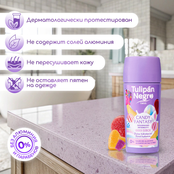 Изображение товара Дезодорант-стик Tulipan Negro Candy Fantasy (60мл)