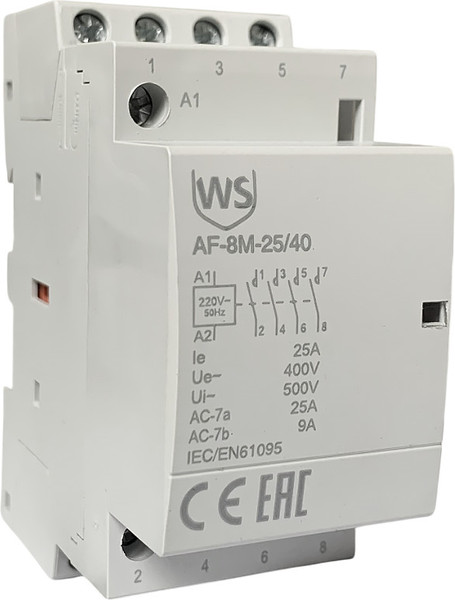 Изображение товара Контактор Wilderness AF-8M-63/20 63A 2НО 220В AC / 6320-220AC2-8M