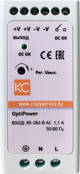 Изображение товара Блок питания на DIN-рейку КС MDR-60W-12V / mdr-60-12