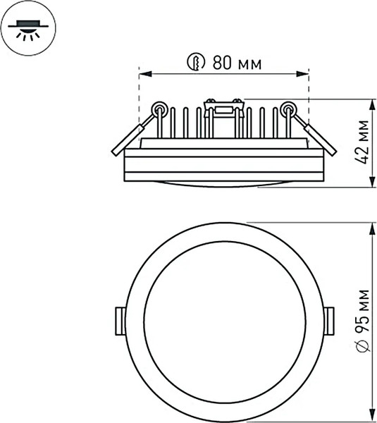 Изображение товара Точечный светильник Arlight LTD-95SOL-10W Warm White / 017985