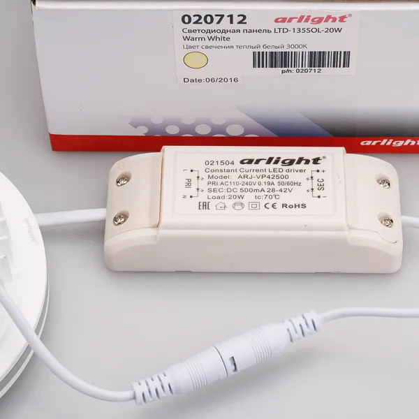 Изображение товара Точечный светильник Arlight LTD-135SOL-20W Warm White / 020712