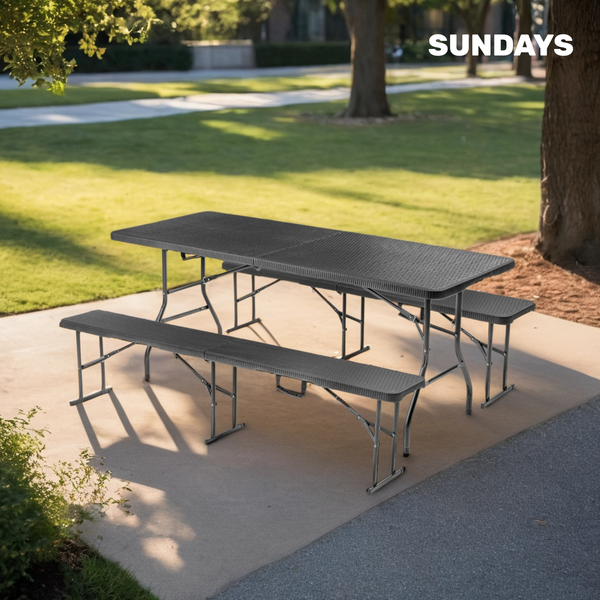 Изображение товара Комплект складной мебели Sundays AC-Z180R-2/AC-ZD183R (коричневый)