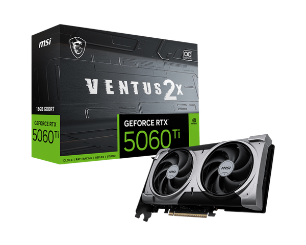 Изображение товара Видеокарта MSI RTX 5060 Ti 16G Ventus 2X OC Plus