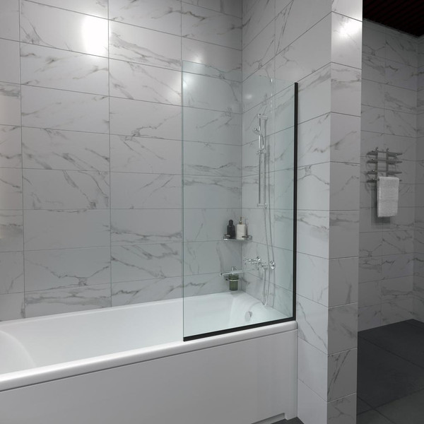 Изображение товара Стеклянная шторка для ванны Triton Статик-Блэк 70x140