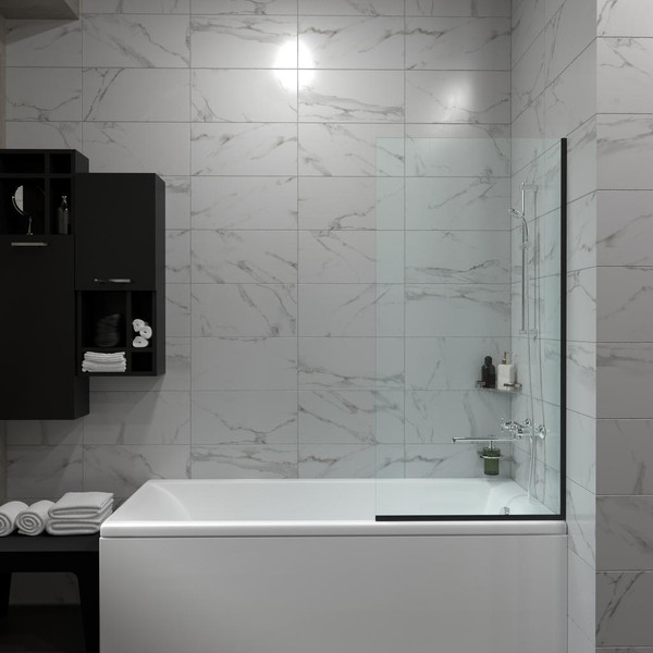 Изображение товара Стеклянная шторка для ванны Triton Статик-Блэк 70x140