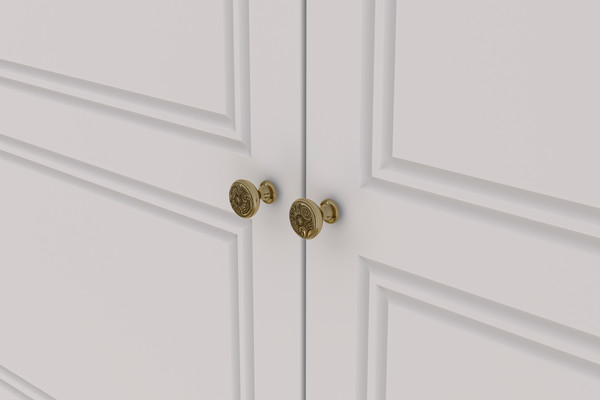 Изображение товара Комод Bravo Мебель Лорето 4 двери 2 ящика (персидский жемчуг/лак льняной)