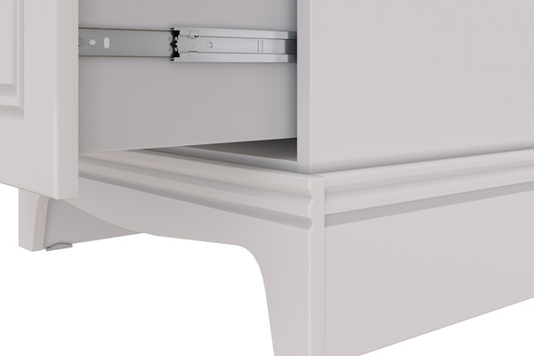 Изображение товара Комод Bravo Мебель Лорето 4 двери 2 ящика (персидский жемчуг/лак льняной)