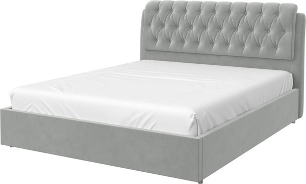 Изображение товара Полуторная кровать Bravo Мебель Белиста 140х200 c п/м стандарт 1 вариант (светло-серый)