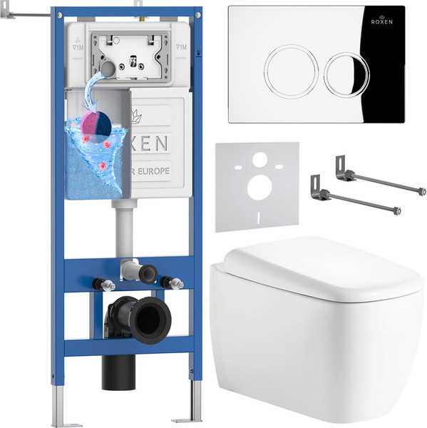 Изображение товара Унитаз подвесной с инсталляцией Roxen StounFix Dual Fresh 968509