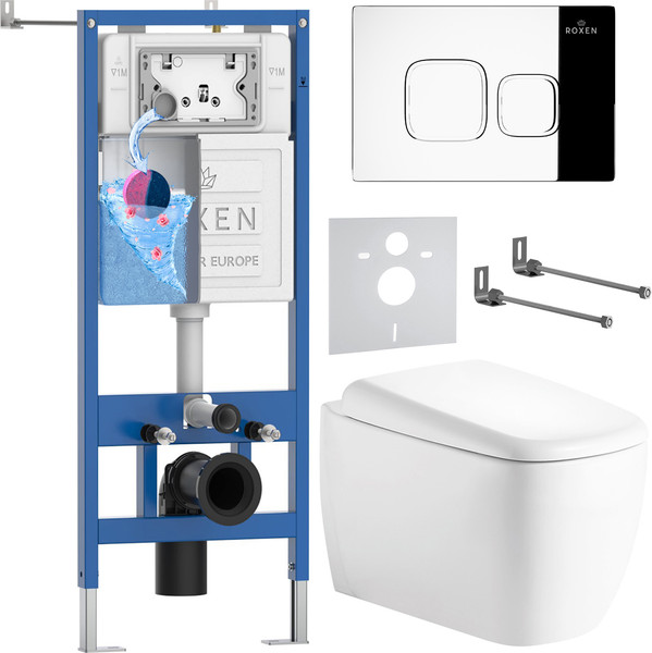 Изображение товара Унитаз подвесной с инсталляцией Roxen StounFix Dual Fresh 968510