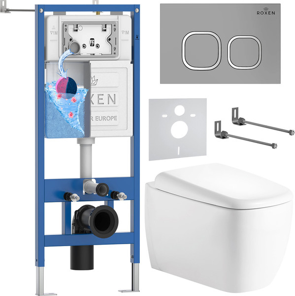 Изображение товара Унитаз подвесной с инсталляцией Roxen StounFix Dual Fresh 968517