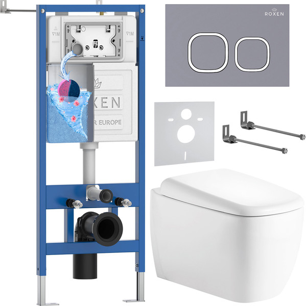 Изображение товара Унитаз подвесной с инсталляцией Roxen StounFix Dual Fresh 968519