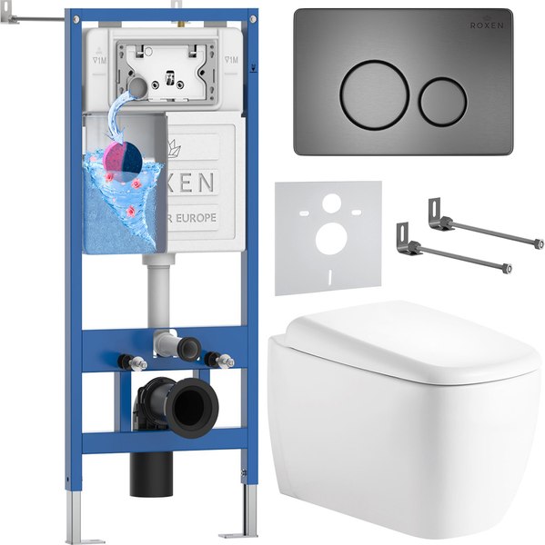 Изображение товара Унитаз подвесной с инсталляцией Roxen StounFix Dual Fresh 968520