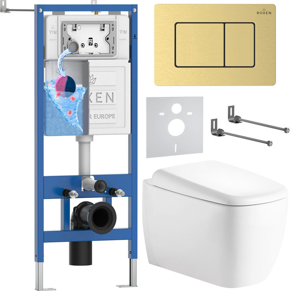 Изображение товара Унитаз подвесной с инсталляцией Roxen StounFix Dual Fresh 968522