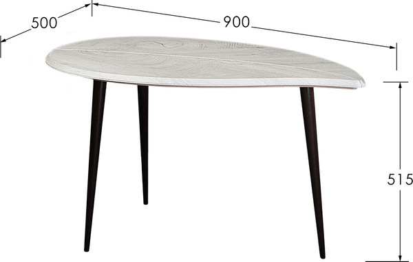 Изображение товара Журнальный столик Мебелик BeautyStyle 28 (дуб дымчатый/венге)