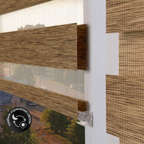 Изображение товара Рулонная штора АС МАРТ Вудэн 72x160 (хаки)