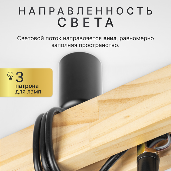 Изображение товара Люстра Sundays Home 240924-23 / 5856 (с лампами LED-ST64-deco 3шт)