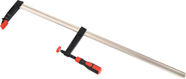 Изображение товара Струбцина Deli F-образная усиленная RS EDL111280Z (120x800мм, черный/красный)