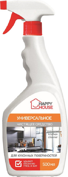 Изображение товара Универсальное чистящее средство Happy House Для кухонных поверхностей (500мл)