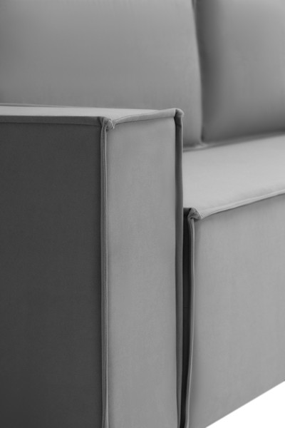 Изображение товара Диван KRONES Цезарь 4 Lux (велюр темно-серый)