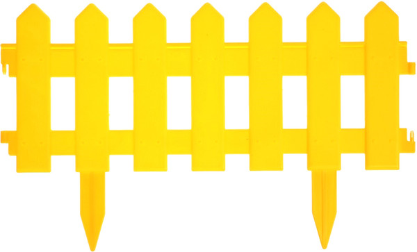 Изображение товара Изгородь декоративная Мастер Сад Палисадник 30x196см 4 секции / 2152311 (желтый)