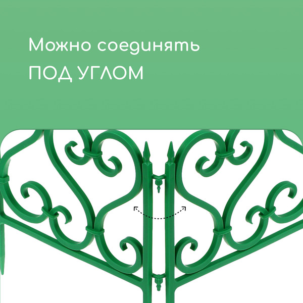 Изображение товара Изгородь декоративная Мастер Сад 32x300см 6 секций / 2152308 (зеленый)