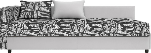 Изображение товара Тахта KRONES Эллада мод.1 ППУ (велюр рисунок темно-серый/светло-серый)