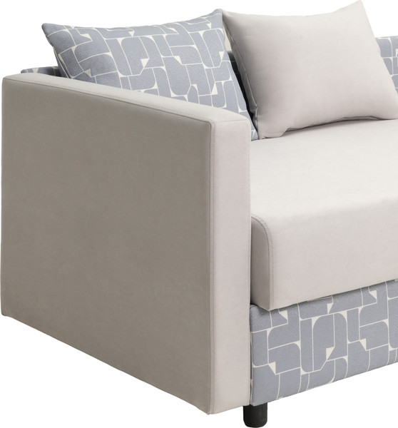 Изображение товара Тахта KRONES Эллада мод.1 ППУ (велюр/жаккард светло-серый/рисунок серый)