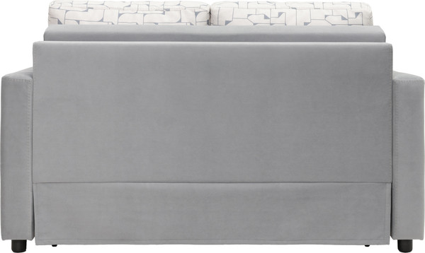 Изображение товара Диван KRONES Афродита 195x120 (велюр/жаккард серый/рисунок молочно-серый)