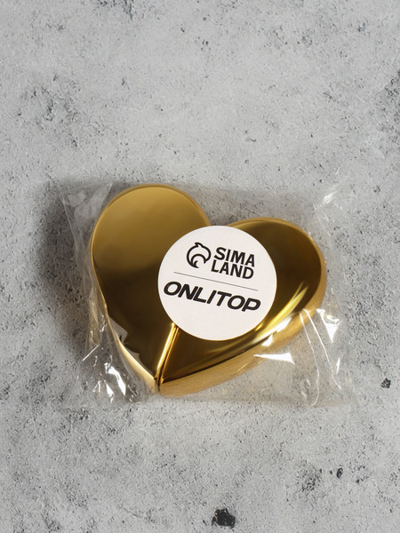 Изображение товара Атомайзер для парфюма Onlytop Сердце / 10680788 (золотистый)