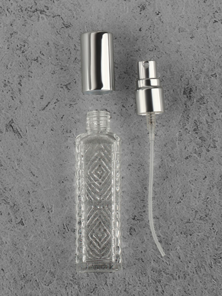 Изображение товара Атомайзер для парфюма Onlytop Прозрачный узор / 10499814 (серебристый)