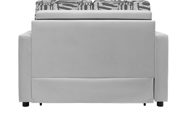 Изображение товара Диван KRONES Афродита 195x140 (велюр светло-серый/рисунок темно-серый)