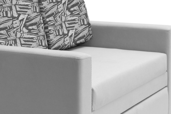 Изображение товара Диван KRONES Афродита 195x140 (велюр светло-серый/рисунок темно-серый)