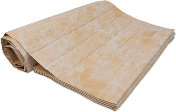 Изображение товара Панель ПВХ Самоклейкин Самоклеящаяся Бежевый мрамор 3D-FW-102 (70x600)