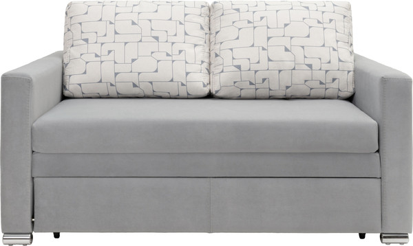 Изображение товара Диван KRONES Афродита 195x140 (велюр/жаккард серый/рисунок молочно-серый)