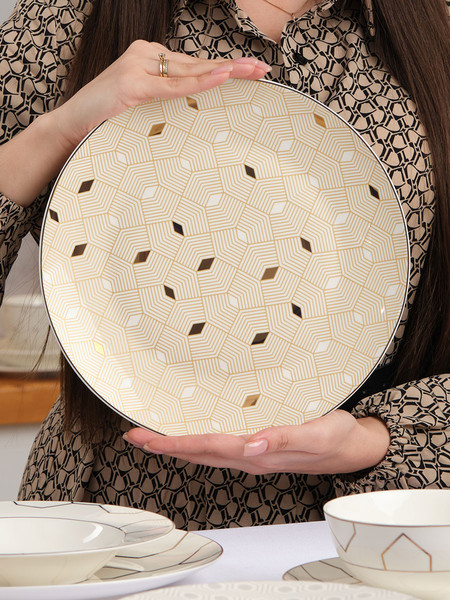 Изображение товара Тарелка столовая обеденная Nadoba Mari Gold 901315