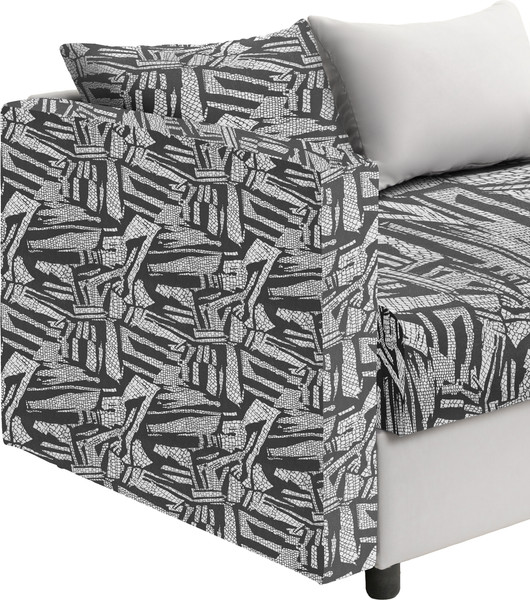 Изображение товара Тахта KRONES Эллада (велюр рисунок темно-серый/светло-серый)