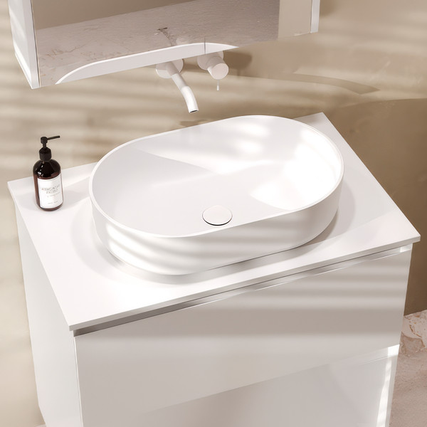 Изображение товара Тумба под умывальник Belux Luna НП 80-02 (18, белый матовый)