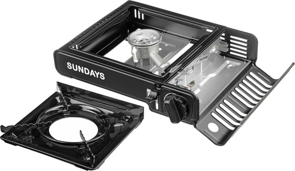 Изображение товара Плита туристическая Sundays ZD6800(CE)-S (черный, с газовым баллоном Standard TB-230)