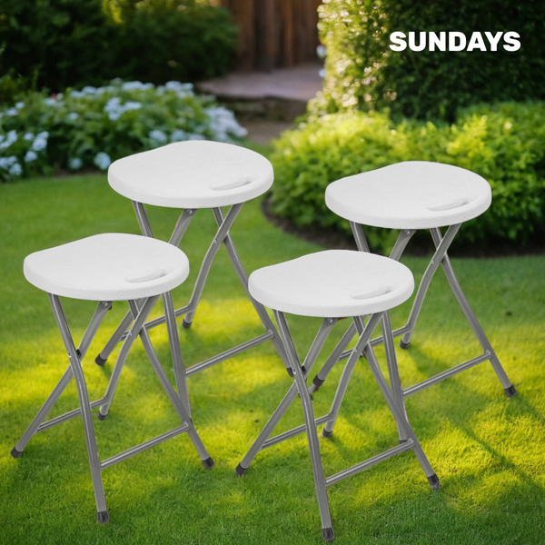 Изображение товара Комплект табуретов складных Sundays AC-D96 (4шт, белый)