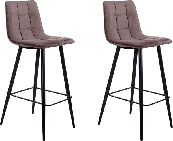 Изображение товара Набор барных стульев Ваш день Uno Barkhat 14 (графит, 2шт)