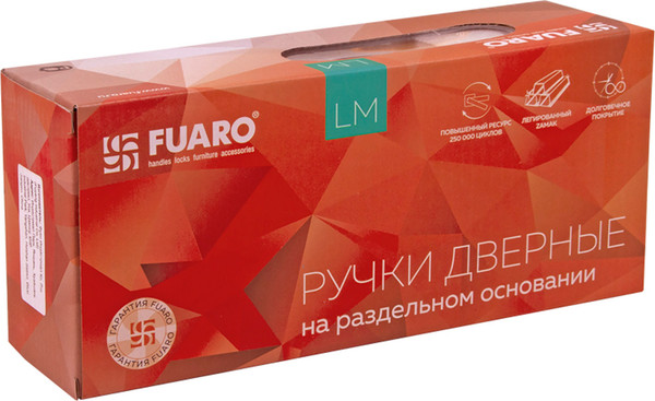 Изображение товара Ручка дверная Fuaro LM/Z K.QS52.TITAN CP/WH-19 (хром/белый)
