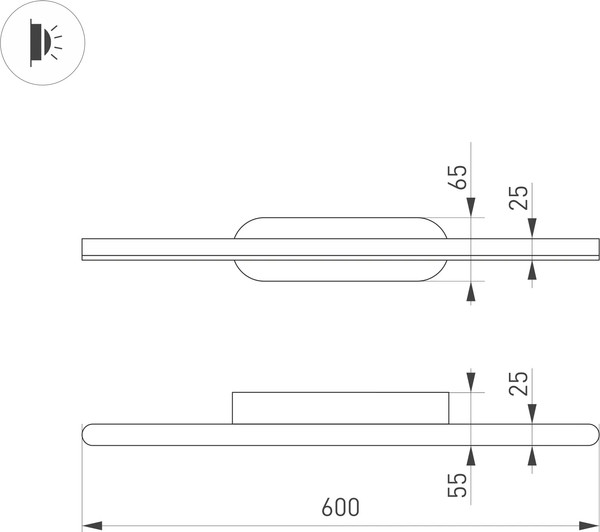 Изображение товара Бра Arlight SP-TENERO-S600x45-13W Warm3000 WH 120deg / 035718