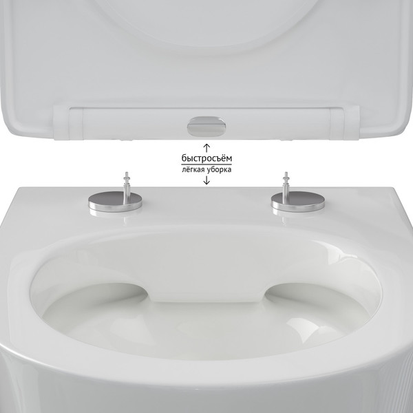 Изображение товара Унитаз подвесной Berges VITA c сиденьем Slim SO (микролифт)
