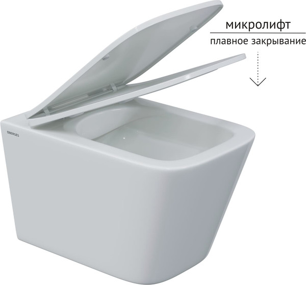 Изображение товара Унитаз подвесной Berges FLOE S c сиденьем Slim SO (микролифт)