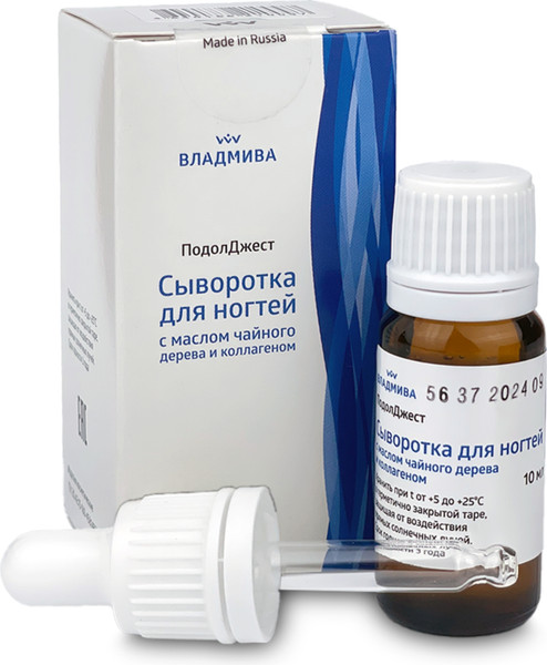 Изображение товара Сыворотка для ногтей ВладМиВа ПодолДжест с коллагеном и маслом чайного дерева (10мл)