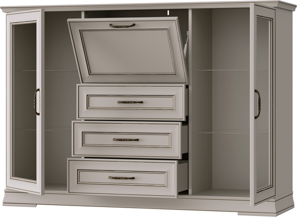 Изображение товара Тумба Black Red White Florencia с подсветкой / KOM2W3S1B (персидский жемчуг)