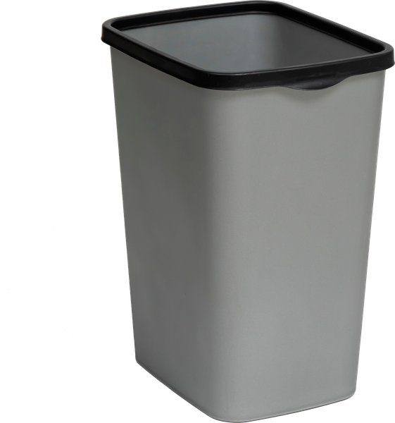 Изображение товара Мусорное ведро Violet Tandem с фиксатором / 842258 (20л, сер. металлик/черный)