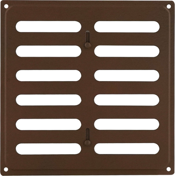 Изображение товара Решетка вентиляционная Нора-М 200x200 с заслонкой / 19378 (шоколадный бархат)